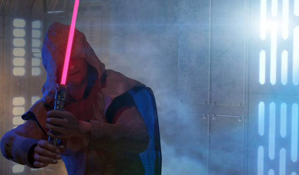 istock a man holds a laser lightsaber in his hands render 3d 1321032087