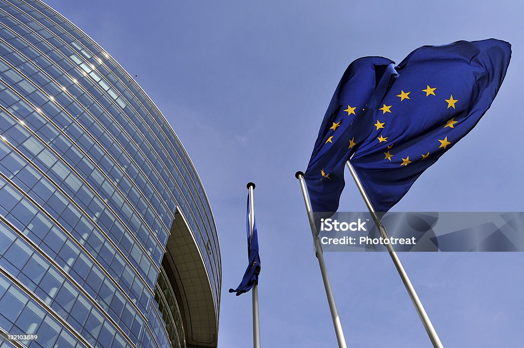 Europäische Union Flaggen - Lizenzfrei EU-Finanzminister Stock-Foto