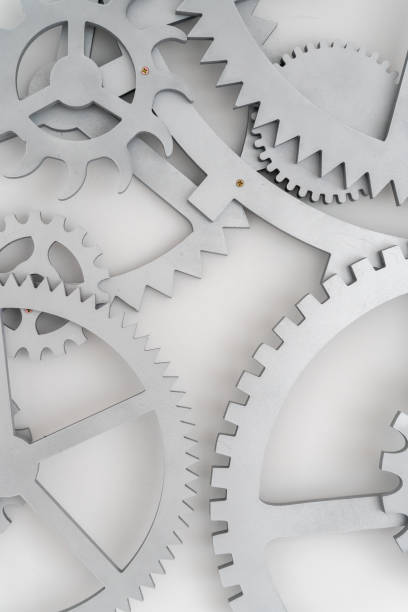 istock gear wheels decorated on the isolated background. 1321052443