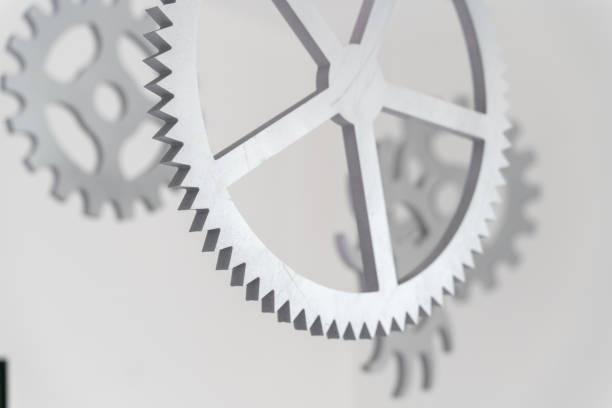 istock gear wheels decorated on the isolated background. 1321052456