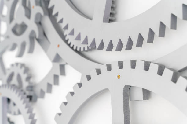 istock gear wheels decorated on the isolated background. 1321052488