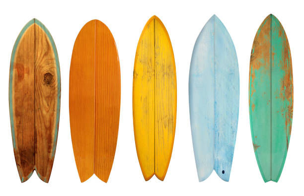 tavola da surf fishboard - surfboard foto e immagini stock