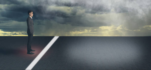 istock business concept man on the road  think analysis to use a strategy , vision to develop to make a business model growth with high performance, financial  and predict the economy 1321058222