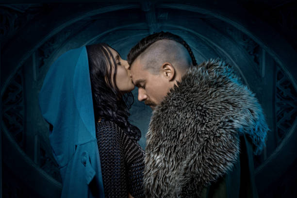 istock Viking couple in studio shot 1321066977