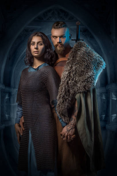 istock Viking couple in studio shot 1321066989