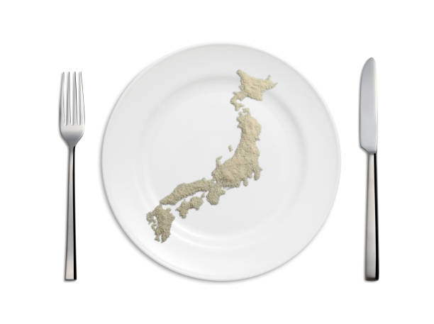istock Image of map made of rice 1321072587
