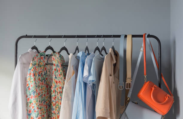 istock light colored womens summer clothes on  hanger 1321074452