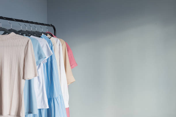 istock light colored womens summer clothes on  hanger 1321074459