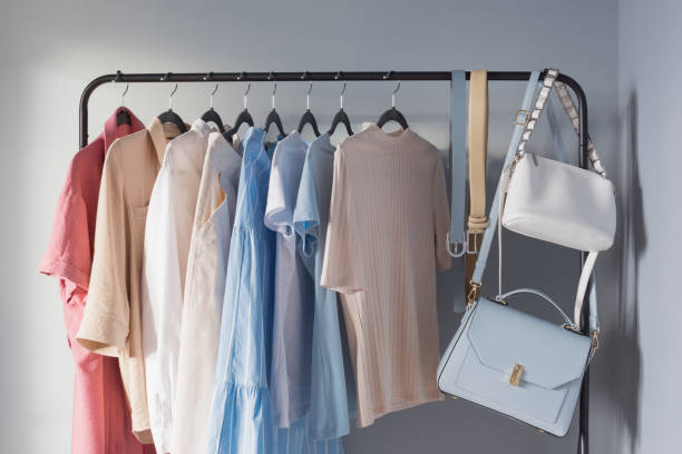 istock light colored womens summer clothes on  hanger 1321074462