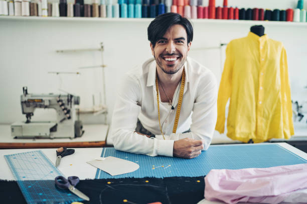 istock Cheerful fashion designer 1321088039