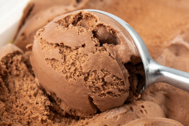 istock Scoop of chocolate ice-cream 1321091379