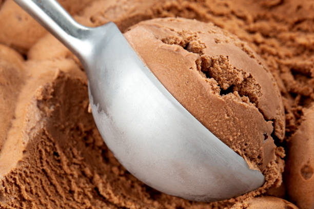 istock Scoop of chocolate ice-cream 1321091383
