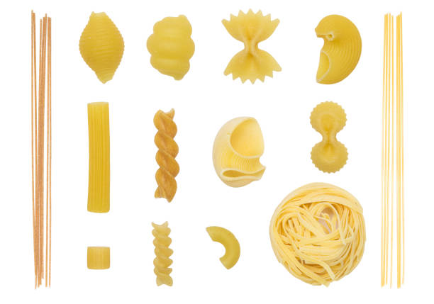 istock Various type of pasta isolated on black 1321105170