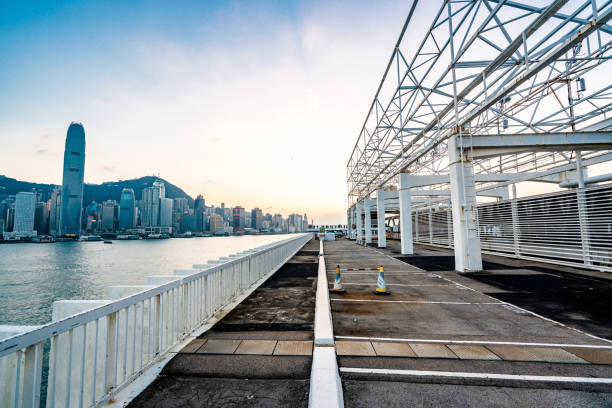 istock Empty floor in Hong Kong City 1321106036