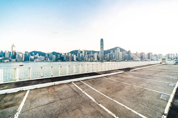 istock Empty floor in Hong Kong City 1321106058