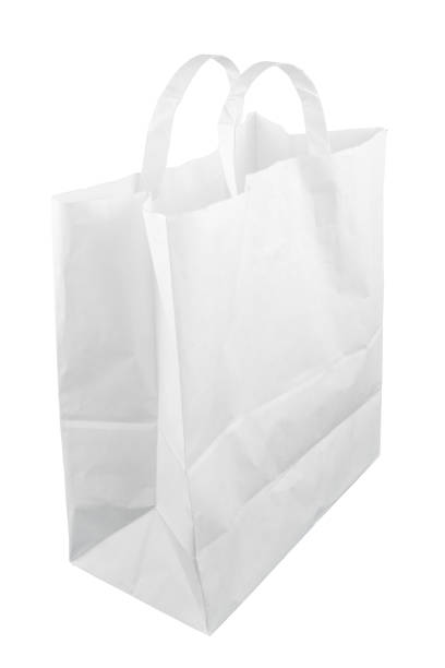 istock used white paper bag with handles isolated on white background 1321108863