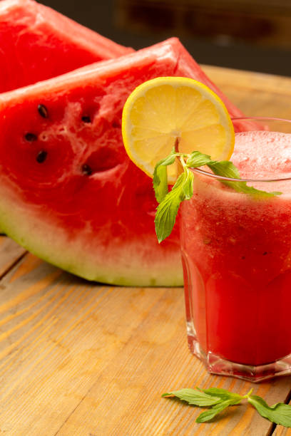 istock Watermelon and watermelon smoothie 1321110134
