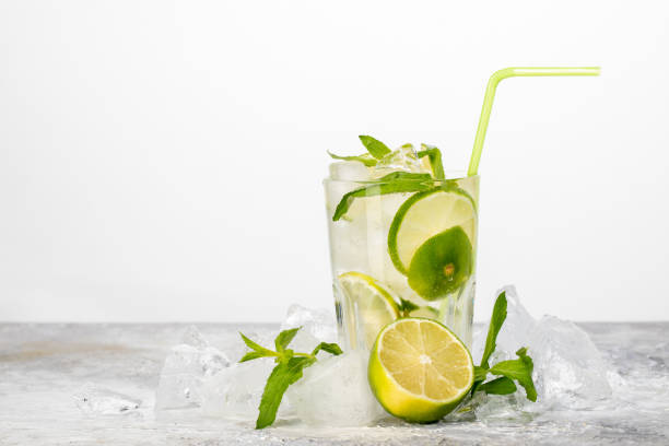 istock Summer fresh cold cocktail with mint and lemon 1321113160