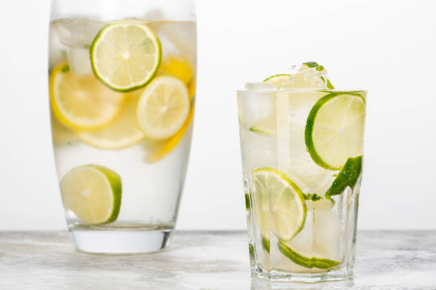 istock Summer fresh cold cocktail with mint and lemon 1321114512