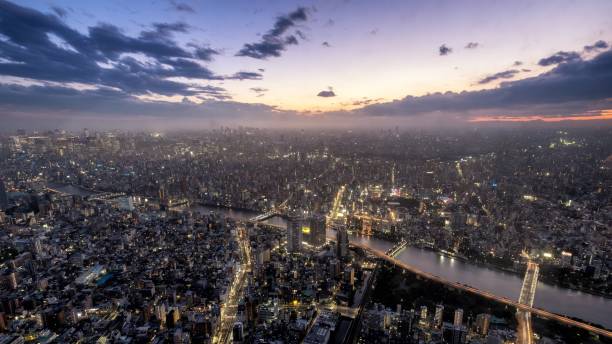 Twilight view from Tokyo Sky Tree in Tokyo, Japan