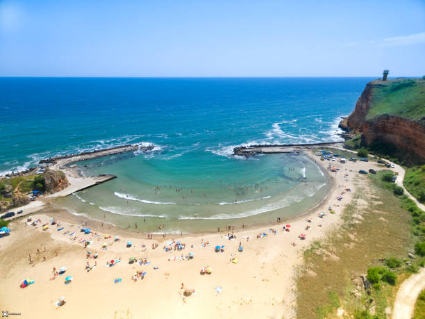 istock Aerial view of Black Sea coast 1321120426