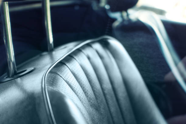 istock Leather car seats from classic car 1321135318