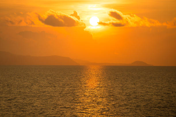 istock Sanset Sky with colorful clouds, without birds 1321136989