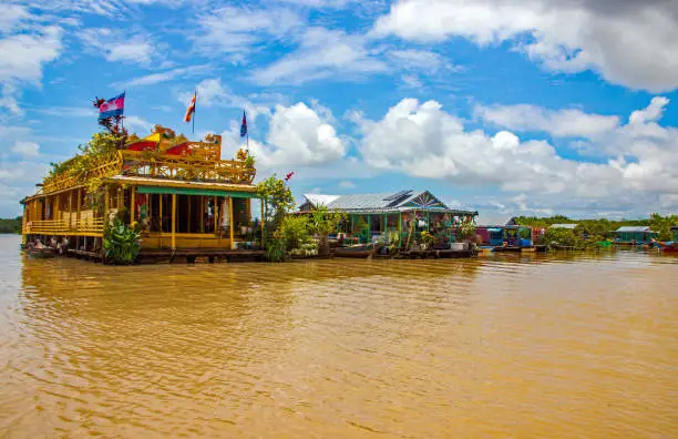 Photo of Temple at Tonle Sap Village Lake Siem Reap Area Cambodia