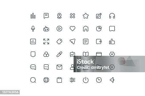 istock set of vector simple office icons 1321143056