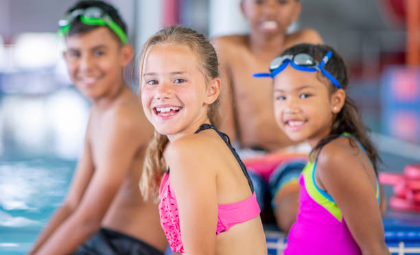 istock Friends at the pool 1321148028
