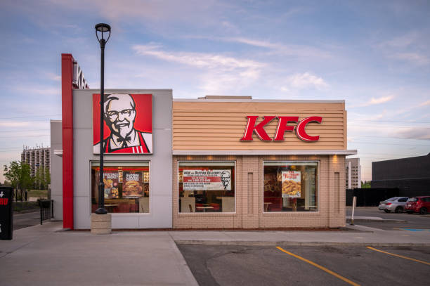 loja kfc, calgary - city chicken - fotografias e filmes do acervo