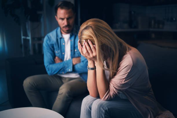 istock Unhappy couple going through crisis 1321151524