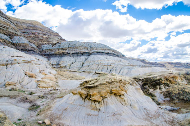 A beautiful view of the badlands in the Drumheller area, in Alberta, Canada.