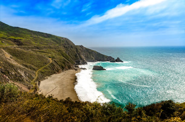 istock Panoramic view over the coast at Big Sur, California 1321159956