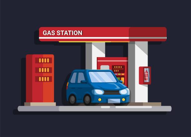 122 Petrol Station Night Illustrations & Clip Art - iStock | Truck stop, Petrol  pump
