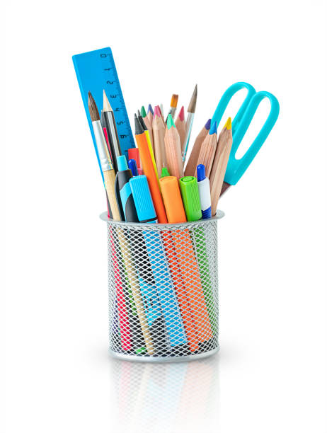 istock Set of stationery in the holder 1321162697