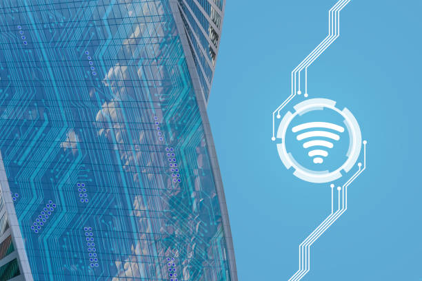 istock wireless network for business, corporate internet, free wifi for public places 1321167340