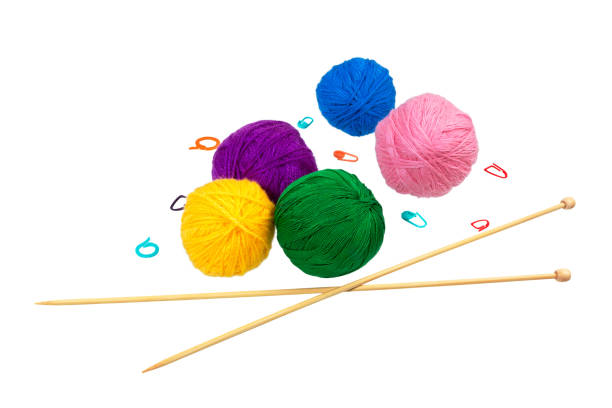 istock Colorful yarn balls with needles 1321174899