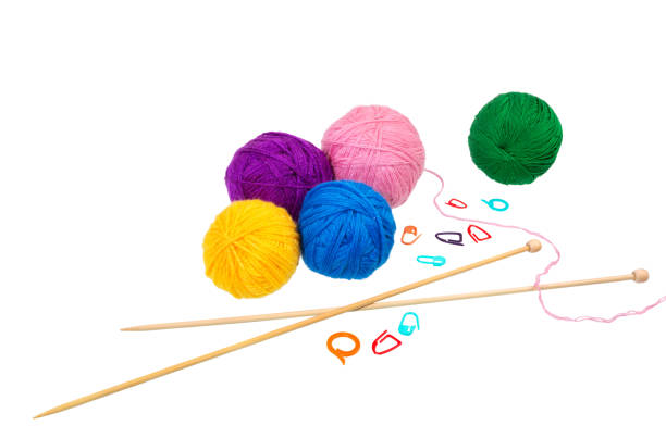 istock Colorful yarn balls with needles 1321174920