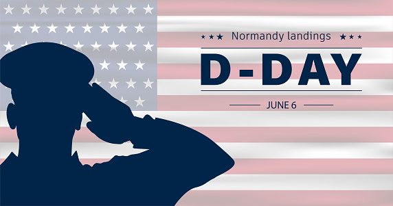 Vector illustration of D-Day Normandy landings concept. Template for background, banner, card, poster.