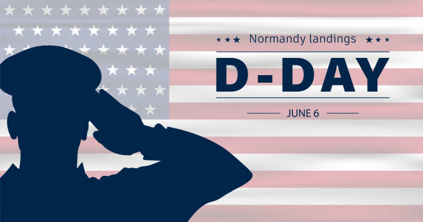 D-Day Normandy landings Vector illustration of D-Day Normandy landings concept. Template for background, banner, card, poster. military invasion stock illustrations
