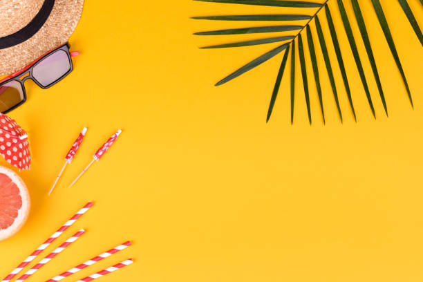 istock Beach accessories with shells and sea stars on a colored background 1321181941