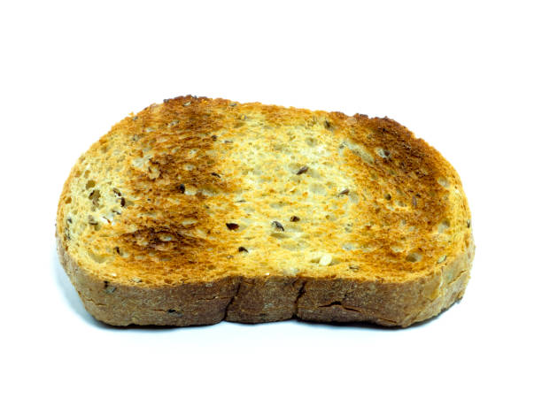 istock Piece of fresh toast bread, breakfast food slice, isolated design element 1321185995