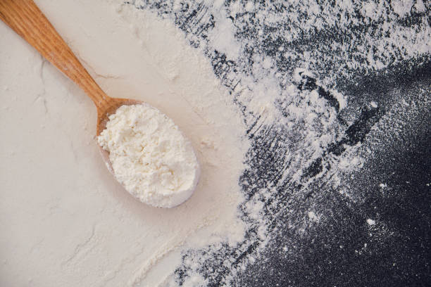 istock Background for baking - flour sprinkled on the table 1321193743