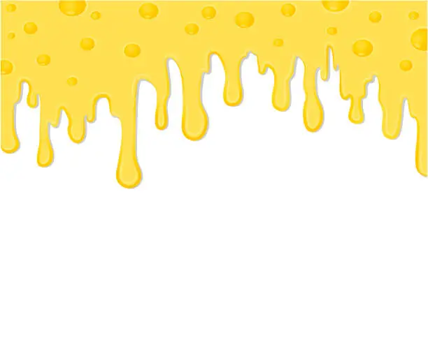 Vector illustration of Background of flowing melted cheese.