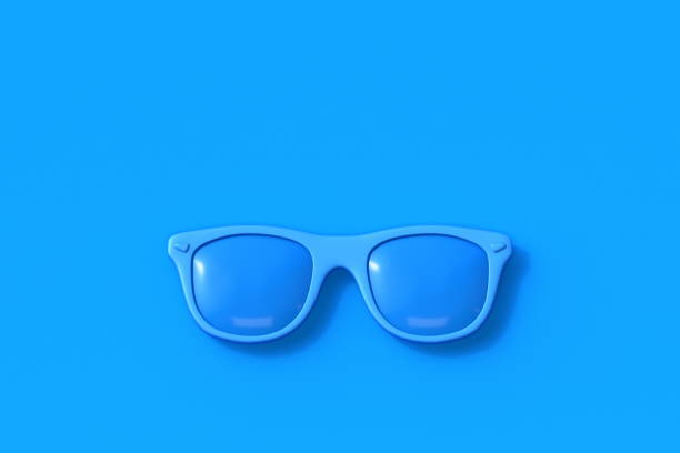 blue sunglasses 3d - cool glasses sunglasses fashion imagens e fotografias de stock
