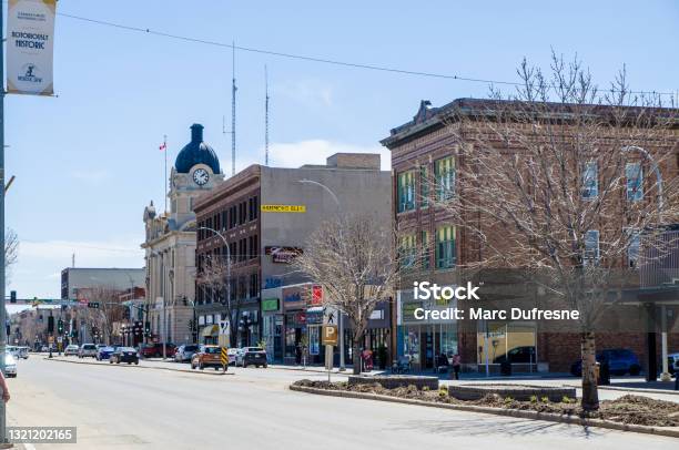 Main Street Of Moose Jaw Stock Photo - Download Image Now - Moose Jaw - Saskatchewan, Saskatchewan, People