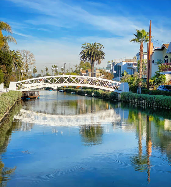 venedig strand - santa monica beach california house stock-fotos und bilder