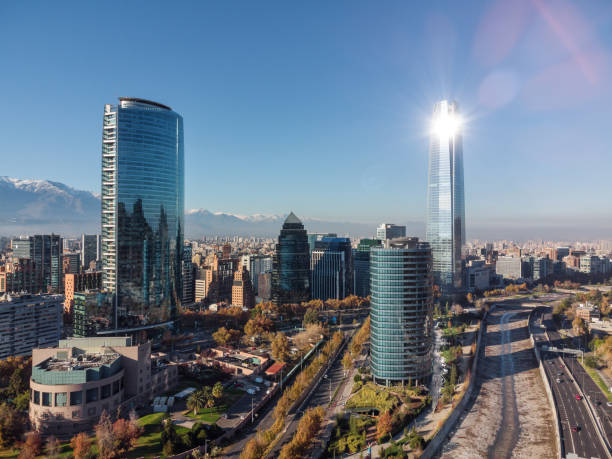 istock Santiago de Chile financial district on an autumn morning 1321206205
