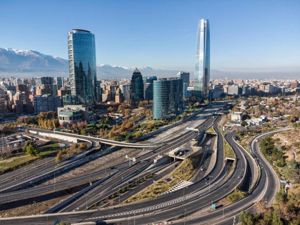 istock Santiago de Chile financial district on an autumn morning 1321206207